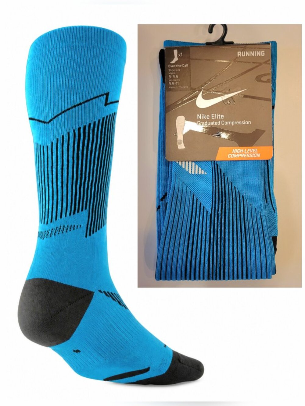 Nike Elite Graduated Compression Socks OTC High Level Compression NEW
